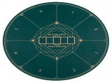 55" Round Foldable Poker Table Top Mat Non-Slip Rubber Base, Portable Casino-Grade Poker Mat 28119801