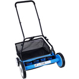 20-Inch 5-Blade Push Reel Lawn Mower with Grass Catcher, 4 WHEELS BLUE COLOR 63959665
