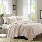 ZNTS 3 Piece Reversible Scalloped Edge Quilt Set B03597534