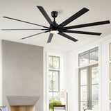 ZNTS 84 In Super Large Black Ceiling Fan with Remote Control W1367P182918