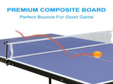 Table Tennis Table Foldable & Portable Ping Pong Table Set with Net and 2 Ping Pong Paddles for 00961253