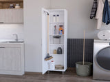 Andrews 1-Door 5-Shelf Tall Storage Cabinet White B062103263