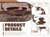 37.8 inch Bird Bath and Solar Bird Feeders Combo with Flower Planter Pedestal, Weather Resistant 60319630