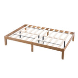 ZNTS Queen Size Wood Platform Bed Frame,No Box Spring Needed,Strong Wood Slat Support, Easy Assembly W1917P169562