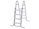 4 Steps 52in Pool Ladder Iron Grey Frame White Steps Safety Ladder 37309487
