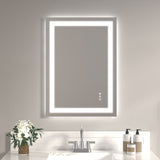 20x28" Frameless Tempered MirrorDual LED Light StripsFront and Back Lighting T3177P320552