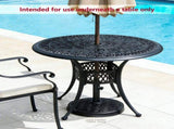 16 In Round Resin Umbrella Base in Black For Use With Patio Table 19742642