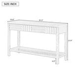 U_STYLE Ash Veneer Modern Style Console Table, Striped Design, Suitable for Entryway, Corridor, N711P230810V