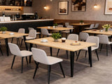 63-inch Modern Dining Table, Wooden Tabletop & Rust-Resistant Iron Legs, Rectangular Kitchen Table W2699P365917