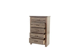 ZNTS Natural Finish Striking Wooden 1pc Chest Of Drawers Storage Bedroom Furniture Rustic Gray Oak / B011P193967