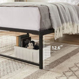 Bed Frame Metal Platform Mattress Foundation with Steel Slat Support, No Box Spring Needed, Easy 19592099