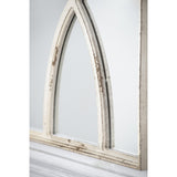 16" x 23" Rectangular Wooden Wall Mirrors with Distressed White Frame, Vertical or Horizontal, Home W2078124317