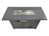 25'' H x 42'' W Steel Propane Outdoor Fire Pit Table with Lid B120142401