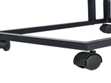 C-Shaped End Table with Wheels for Sofa Side, Bedside & Reading Corner Use, Brown 83517157
