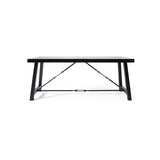 ZNTS Homeros Solid Wood Top Metal Base Dining Table 57239.00BLK