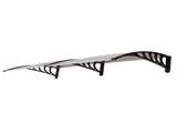 80*38in Household Application Door & Window Rain Cover Eaves Brown Board & Black 38522400