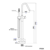 ZNTS Freestanding Bathtub Faucet with Hand Shower W1533124987