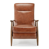 Sarasota Wood Arm Push Back Recliner - Caramel B050P281016