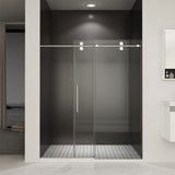 56"-60"W x 76"H Frameless Shower Door, Sliding Shower Door, with Premium 3/8" Thick Tempered W2011P197884