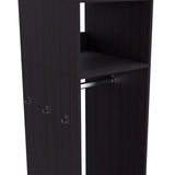 Benson Wardrobe in melamine with mirror and open storage B128P225198