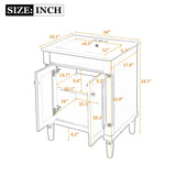 24'' Bathroom Vanity with Top Sink, 2-Tier Modern Bathroom Storage Cabinet, Single Sink Bathroom N710P190503B