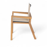 BELFAST DINING CHAIR,Set of 2,Teak Frame Beige Textile N762P240699A