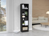 Bookcase Compact Bookshelf with Multiple Shelves, Black B097P167420