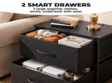2-Pack  2/4-Drawer Dresser with Metal Frame & Wood Top, Fabric Storage Organizer,Black 08535913