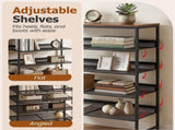 5-Tier Shoe Rack with Wooden Top, Metal Storage Shelf for 16-20 Pairs, Rust-Resistant Entryway Shoe 80005378