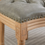French Style Solid Wood Frame Antique Painting,Hand-pulled buckle decoration PU artificial leather W1143137915