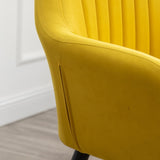 ZNTS Tuchico Contemporary Velvet Upholstered Accent Chair, Yellow T2574P164265