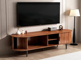 TV Stand, 55" Modern TV Console Table with Storage Compartment and Sliding Door, Gaming W2641P329198