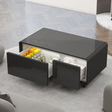 Modern Smart Coffee Table with Built-in Fridge, Bluetooth Speaker, Wireless Charging, Touch Control W1172P175395