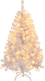 ZNTS 4 FT Pre-lit Artificial Christmas Tree, Hinged Xmas Pine Tree with 346 Branch Tips, 140 Lights and 59426040