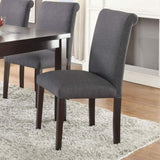 ZNTS Transitional Blue Grey Polyfiber Chairs Dining Seating Set of 2 Dining chairs Plywood Birch Dining HSESF00F1543