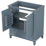 30" Bathroom Vanity without Sink, Base Only, Multi-functional Bathroom Cabinet with Doors and N725P186143C