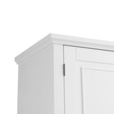 ZNTS Bathroom Storage Cabinet with Doors and Drawer, Multiple Storage Space, Adjustable Shelf, White WF308204AAK