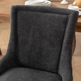 A&A Furniture, Ultra Side Dining Chair, Thickened fabric chairs with neutrally toned solid wood W1143P154100