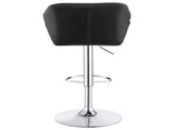 Chrome and Black Adjustable Bar Stool B062P153527