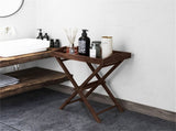 Foldable tray rack, solid teak tray table for garden terraces 58375246