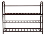 Concise 12-Batten 4 Tiers Bamboo Shoe Rack Coffee 55358061