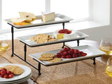 White Porcelain 3 Tiered Serve Set 78162915