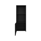 Wall Cabinet 43.3" H, with 1 Door and 3 Shelves, Black B097P250868
