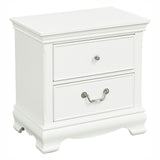 ZNTS Classic Traditional Style 1pc Nightstand Wood White Finish Dovetail Drawers Bed Side Table Bedroom B01146479