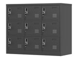 9-Door Employee Storage Locker, Metal Lockers for Office, Gym, School, and Homewith Card Slot 00575500