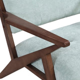30" Mid-Century Modern Accent Chair with Plush Cushions, Angled Arm Design, and Sturdy Solid Wood N767P205861G