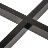 Modern Bar Height 42" Dining Table, Rubberwood Legs and Laminate Table Top, Gray Finish, Black 65503.00CEM