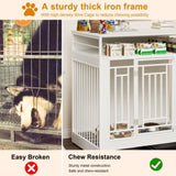 ZNTS 43.3 inch Dog Crate Furniture for Large Dogs,Wooden Dog Crate Divider,Double Door Dog Kennel 66949686