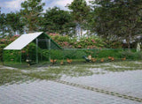 26'Lx6.7'Wx6.6' ft Large Metal Chicken Coop, Walk-in Chicken Run, Galvanized Wire Poultry Chicken 52180242