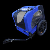 ZNTS Blue High Quality 16 inch air wheel Pet Bike Trailer for Dogs Foldable Bicycle Pet Trailer W136456109